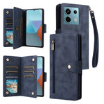 For Xiaomi Redmi Note 13 Pro 5G / Poco X6 5G Zipper Case PU Leather Stand Flip Phone Cover