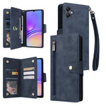 Til Samsung Galaxy A05 4G Læder Taske Pung Lynlås Lomme Telefon Cover Nitte Dekoration