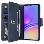 Til Samsung Galaxy A05 4G Læder Taske Pung Lynlås Lomme Telefon Cover Nitte Dekoration