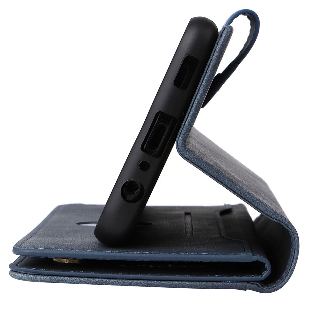 Til Samsung Galaxy A05 4G Læder Taske Pung Lynlås Lomme Telefon Cover Nitte Dekoration