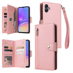 Til Samsung Galaxy A05 4G Læder Taske Pung Lynlås Lomme Telefon Cover Nitte Dekoration