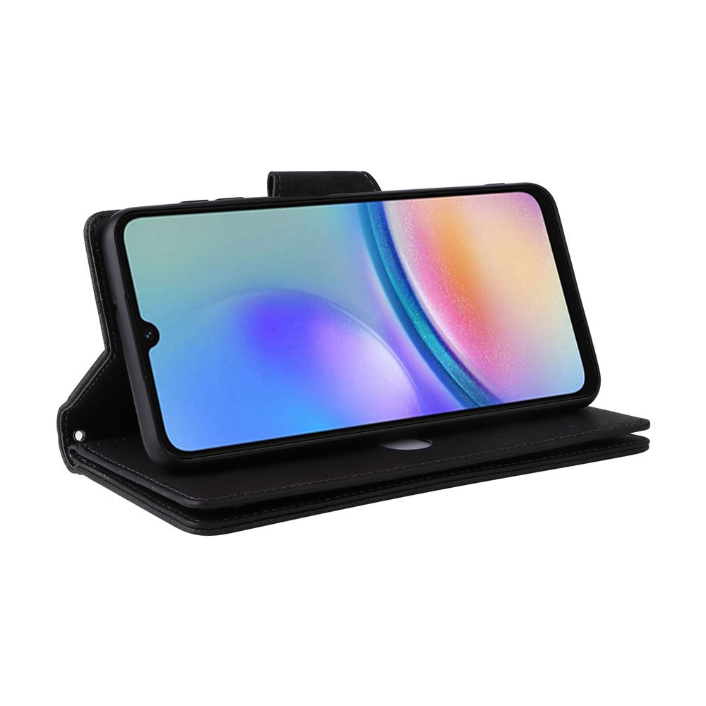 Samsung Galaxy A05s 4G Folio-skal i PU-läder med 9 kortplatser och stativ