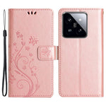 For Xiaomi 14 Case Wallet Card Slots Leather Phone Cover Butterfly Pattern