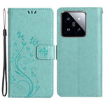 For Xiaomi 14 Case Wallet Card Slots Leather Phone Cover Butterfly Pattern