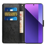 For Xiaomi Redmi Note 13 4G Case Wallet Stand Butterfly Leather Flip Phone Cover