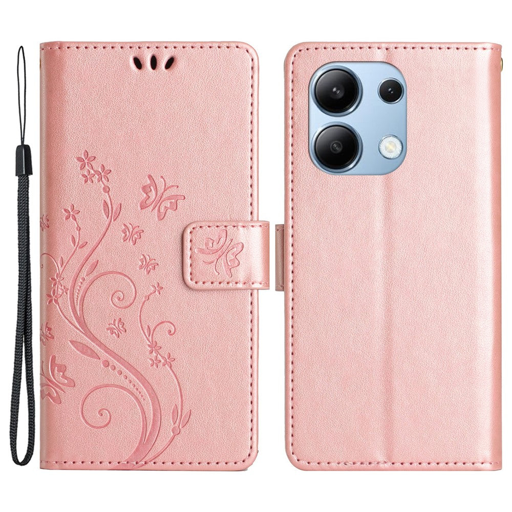 For Xiaomi Redmi Note 13 4G Case Wallet Stand Butterfly Leather Flip Phone Cover