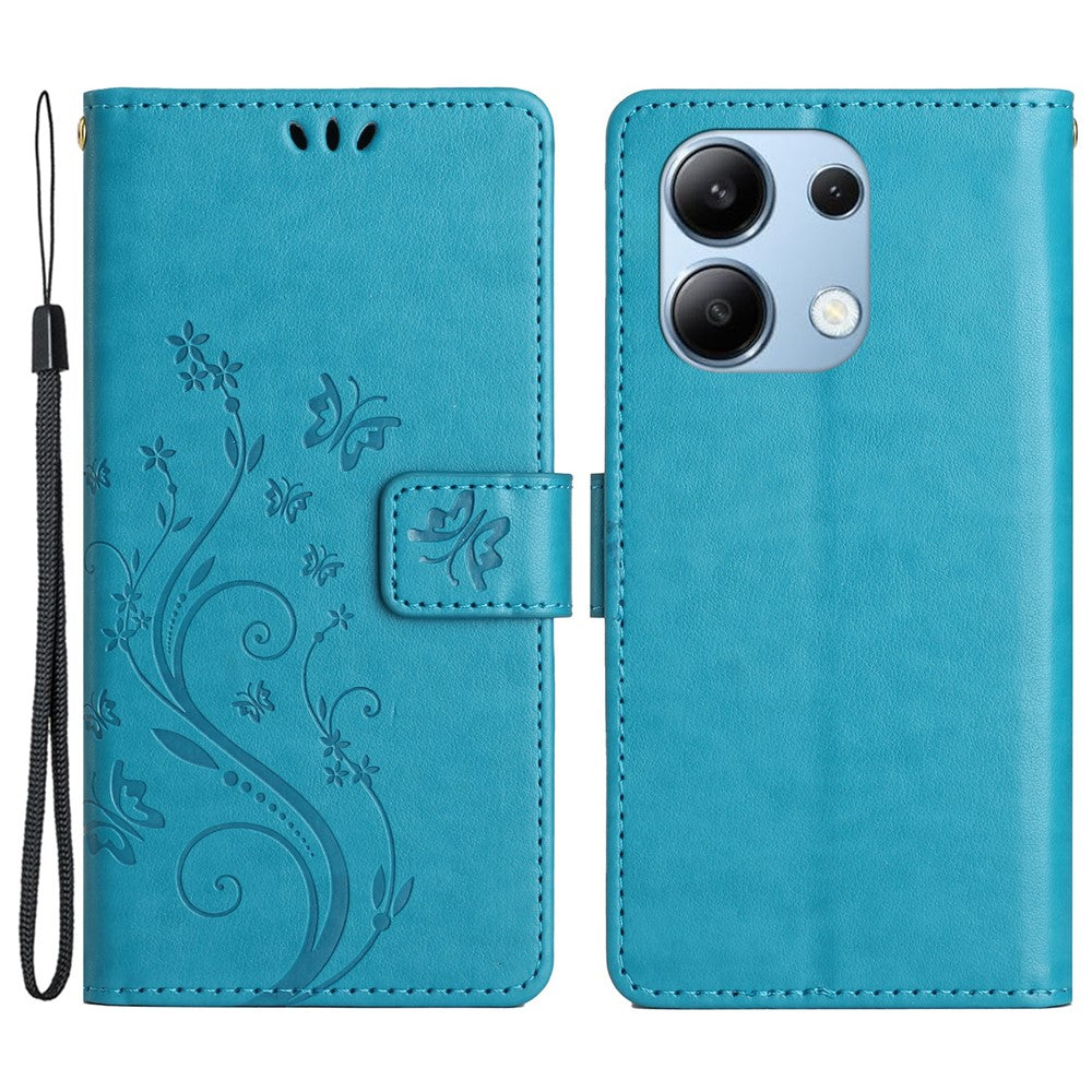 For Xiaomi Redmi Note 13 4G Case Wallet Stand Butterfly Leather Flip Phone Cover