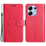 For Xiaomi Redmi Note 13 4G Case Wallet Stand Butterfly Leather Flip Phone Cover