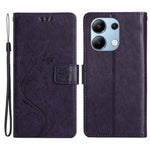 For Xiaomi Redmi Note 13 4G Case Wallet Stand Butterfly Leather Flip Phone Cover
