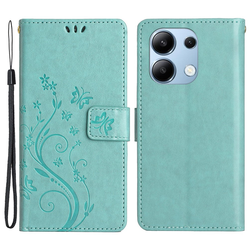 For Xiaomi Redmi Note 13 4G Case Wallet Stand Butterfly Leather Flip Phone Cover