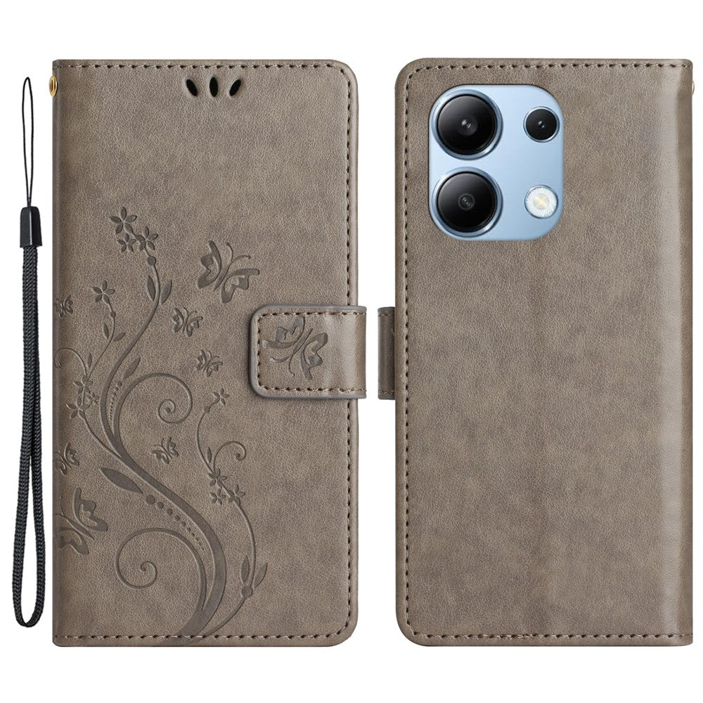 For Xiaomi Redmi Note 13 4G Case Wallet Stand Butterfly Leather Flip Phone Cover