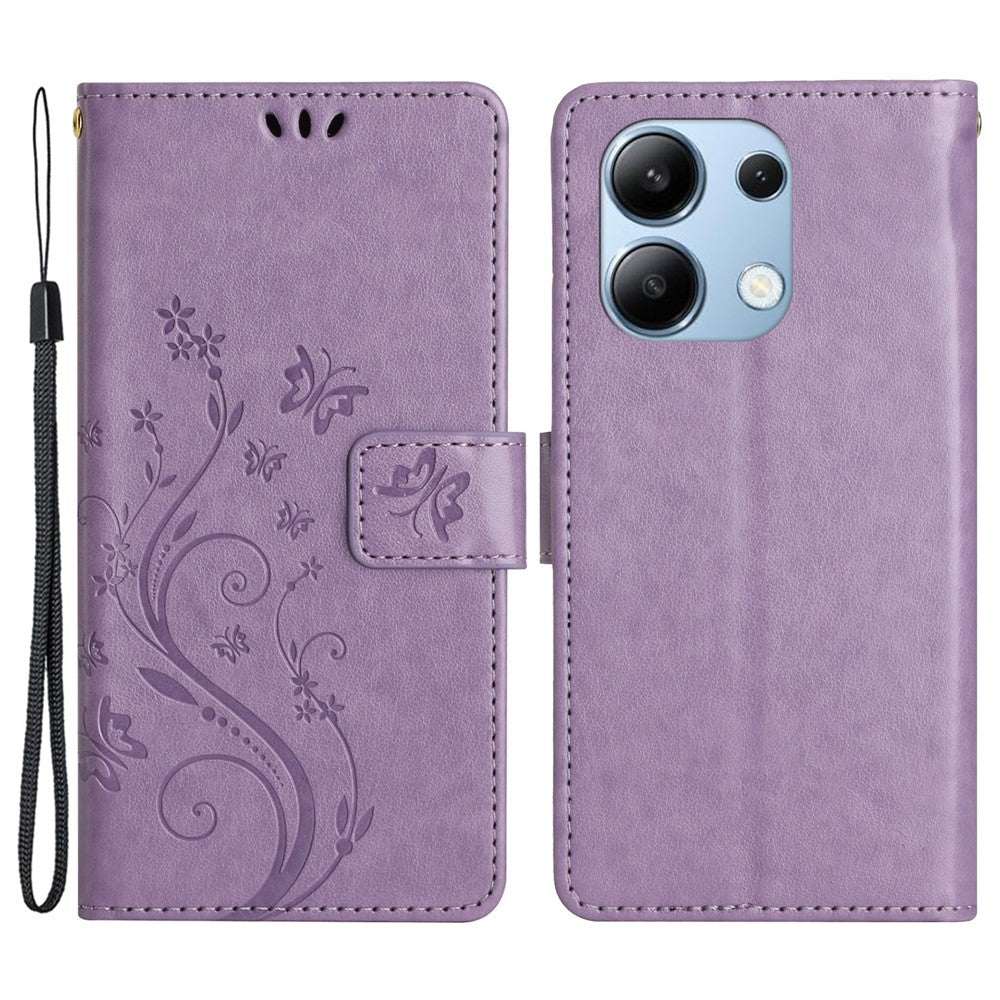 For Xiaomi Redmi Note 13 4G Case Wallet Stand Butterfly Leather Flip Phone Cover