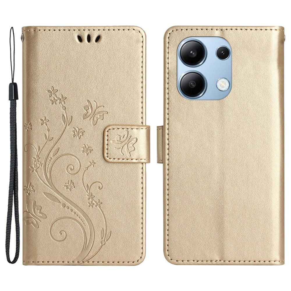 For Xiaomi Redmi Note 13 4G Case Wallet Stand Butterfly Leather Flip Phone Cover
