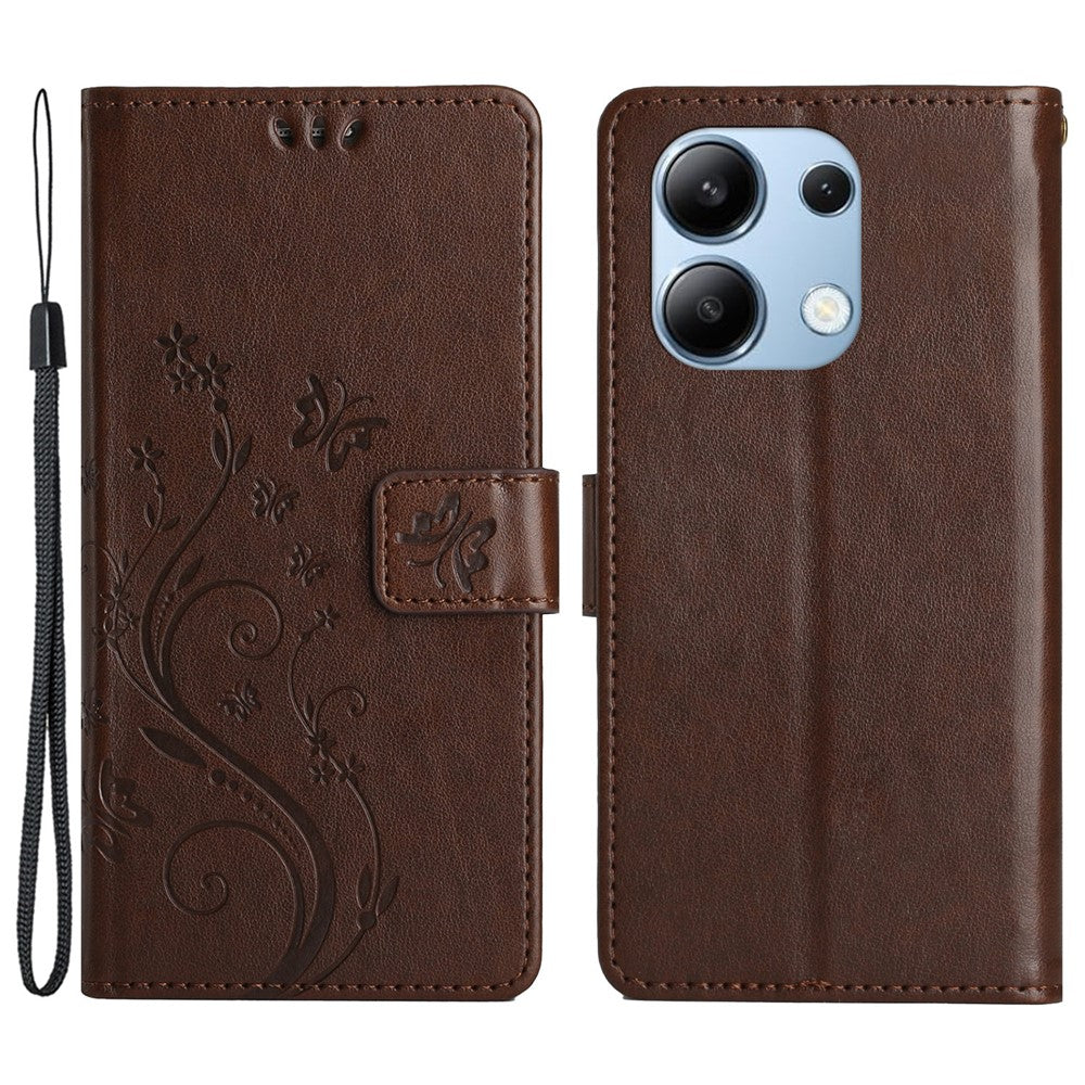 For Xiaomi Redmi Note 13 4G Case Wallet Stand Butterfly Leather Flip Phone Cover