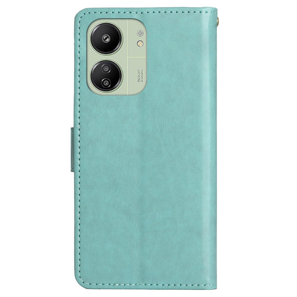 For Xiaomi Redmi 13C 4G / 5G / 13R 5G / Poco M6 5G / Poco C65 4G Leather Case Butterfly Phone Wallet Cover