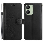 For Xiaomi Redmi 13C 4G / 5G / 13R 5G / Poco M6 5G / Poco C65 4G Leather Case Butterfly Phone Wallet Cover