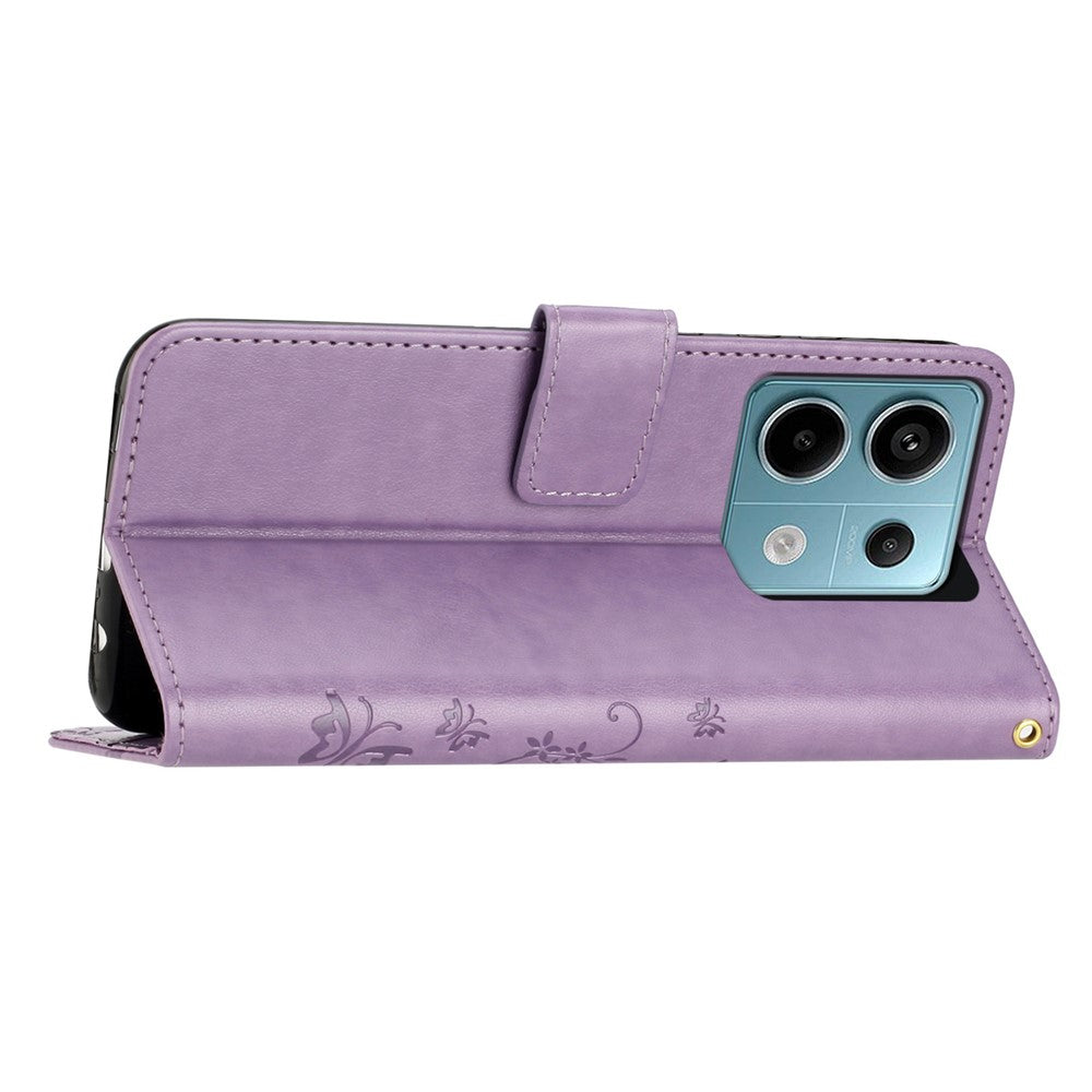 For Xiaomi Redmi Note 13 5G Case Butterfly Pattern PU Leather Wallet Phone Cover