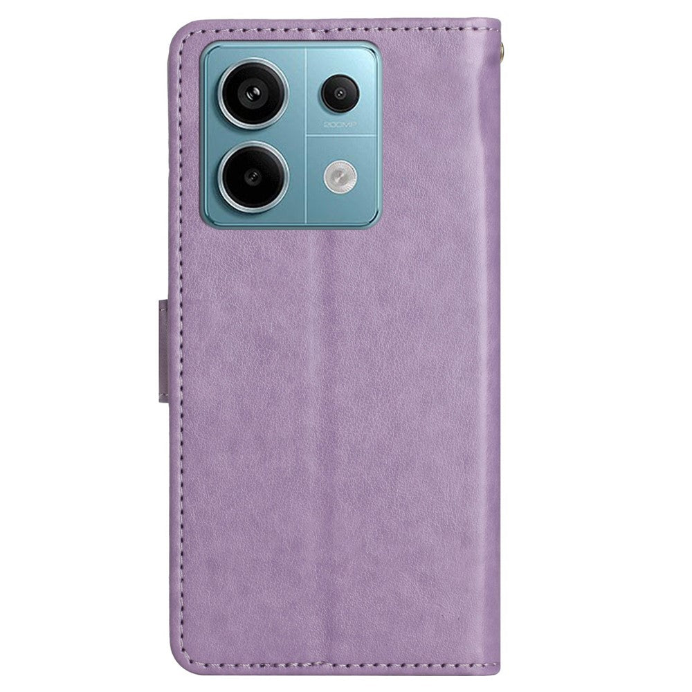 For Xiaomi Redmi Note 13 5G Case Butterfly Pattern PU Leather Wallet Phone Cover