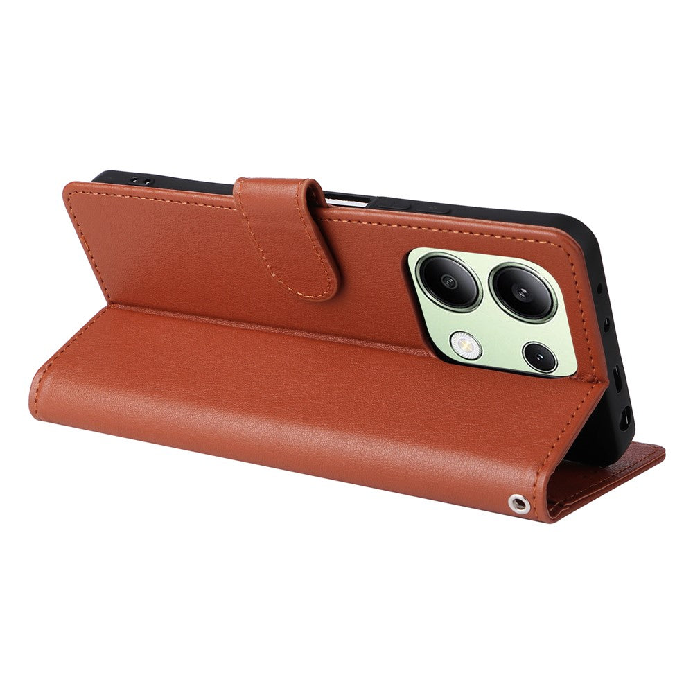 For Xiaomi Redmi Note 13 4G Wallet Case PU Leather Flip Phone Cover with Stand