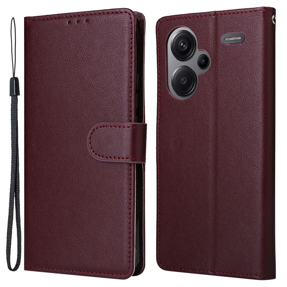 For Xiaomi Redmi Note 13 Pro+ 5G Case PU Leather Stand Phone Cover with 3 Card Slots