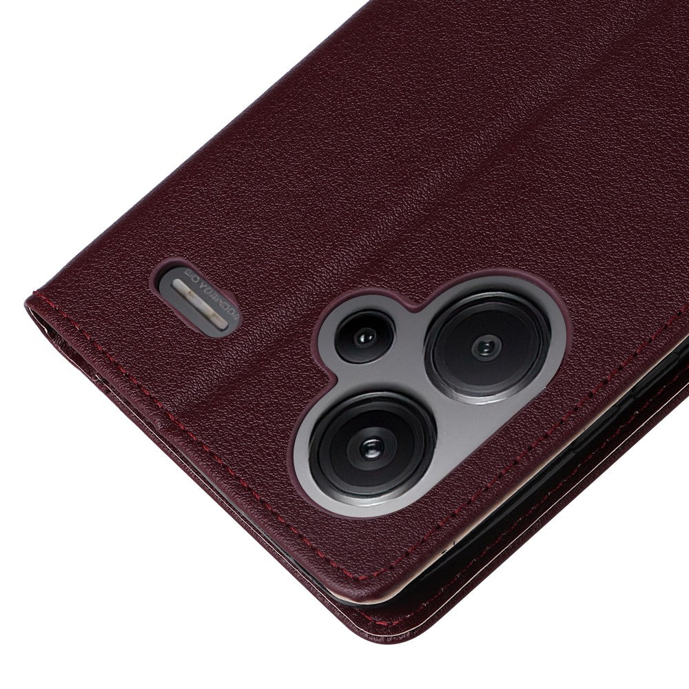 For Xiaomi Redmi Note 13 Pro+ 5G Case PU Leather Stand Phone Cover with 3 Card Slots