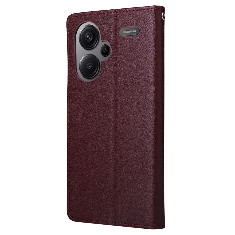 For Xiaomi Redmi Note 13 Pro+ 5G Case PU Leather Stand Phone Cover with 3 Card Slots