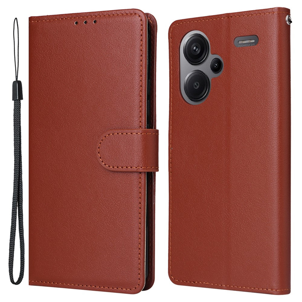For Xiaomi Redmi Note 13 Pro+ 5G Case PU Leather Stand Phone Cover with 3 Card Slots