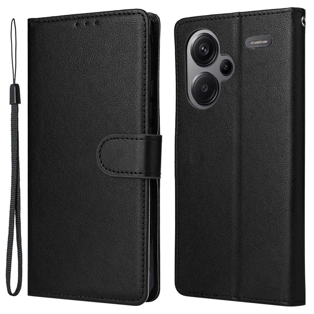 For Xiaomi Redmi Note 13 Pro+ 5G Case PU Leather Stand Phone Cover with 3 Card Slots
