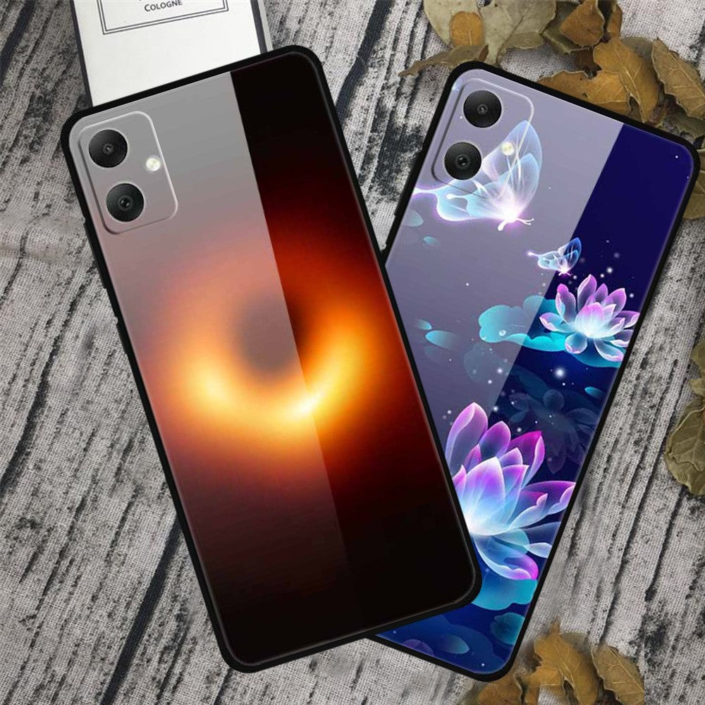 Til Samsung Galaxy A05 4G etui PC+hærdet glas+TPU stødsikker telefoncover