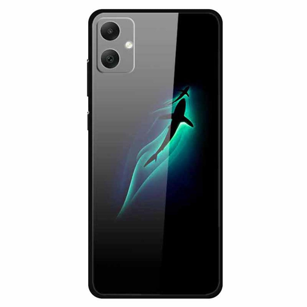 Til Samsung Galaxy A05 4G etui PC+hærdet glas+TPU stødsikker telefoncover
