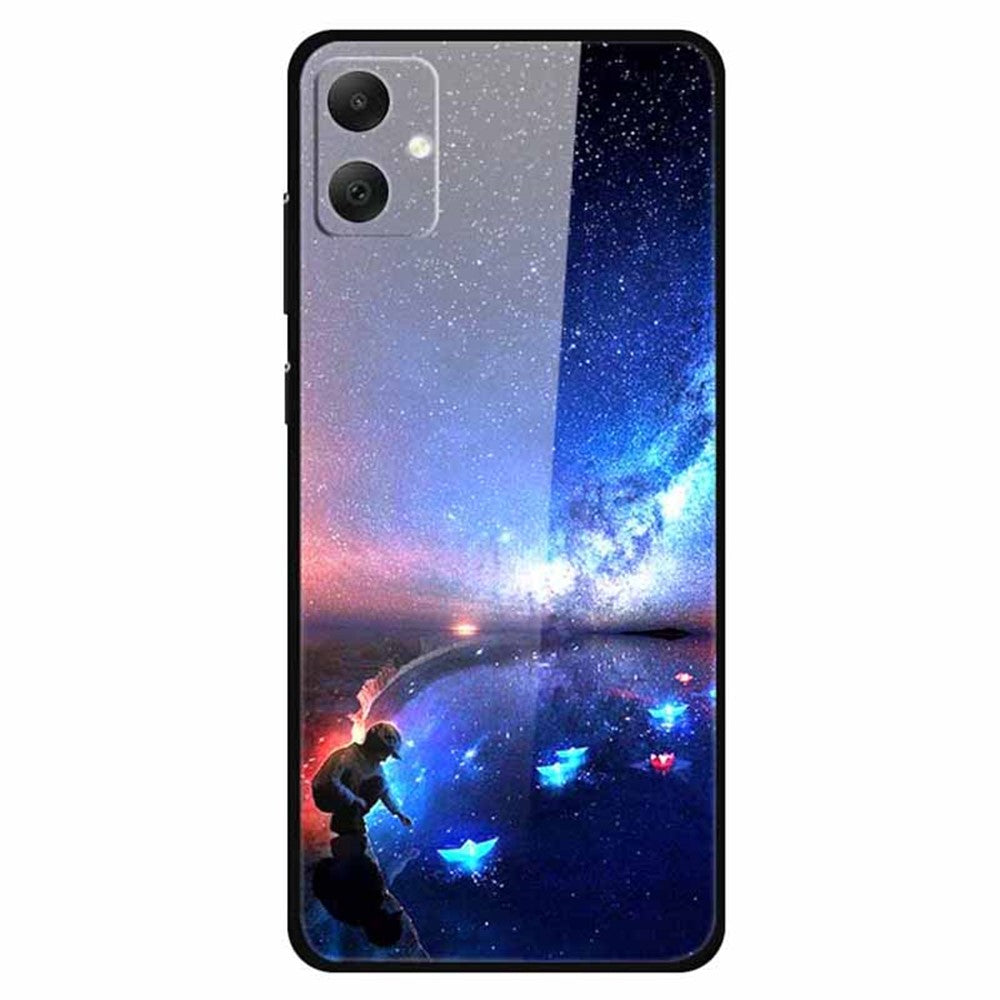 Til Samsung Galaxy A05 4G etui PC+hærdet glas+TPU stødsikker telefoncover