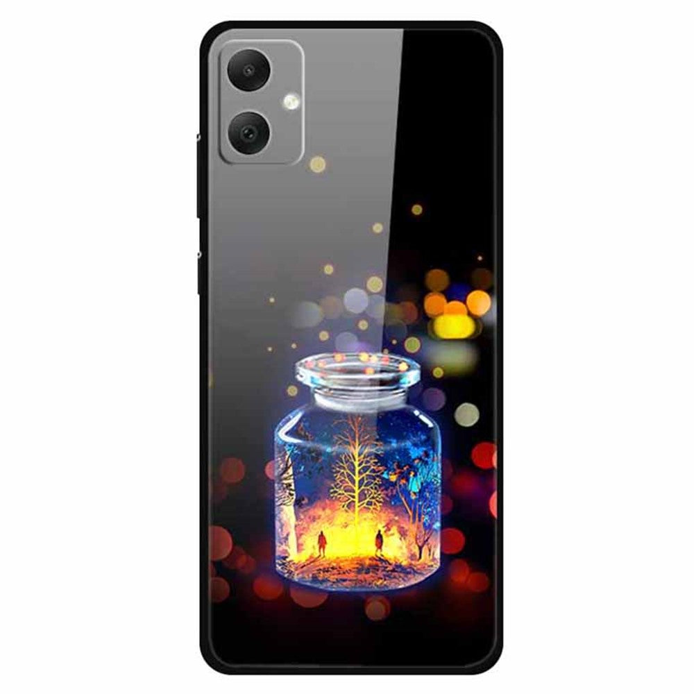 Til Samsung Galaxy A05 4G etui PC+hærdet glas+TPU stødsikker telefoncover