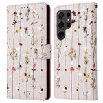 For Samsung Galaxy S24 Ultra Lacquered Flower Leather Phone Wallet Cover