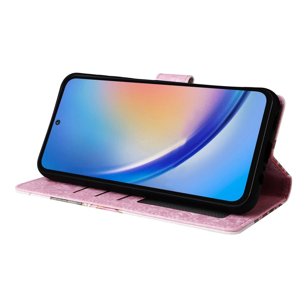 Til Samsung Galaxy A35 5G lædercover med RFID-blokerende kortlommer