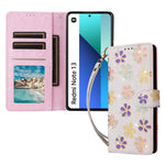 For Xiaomi Redmi Note 13 4G Case Lacquered Leather Cover with RFID Blocking Card Slots