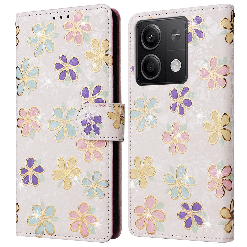 For Xiaomi Redmi Note 13 5G Wallet Case RFID Blocking Lacquered Leather Cover
