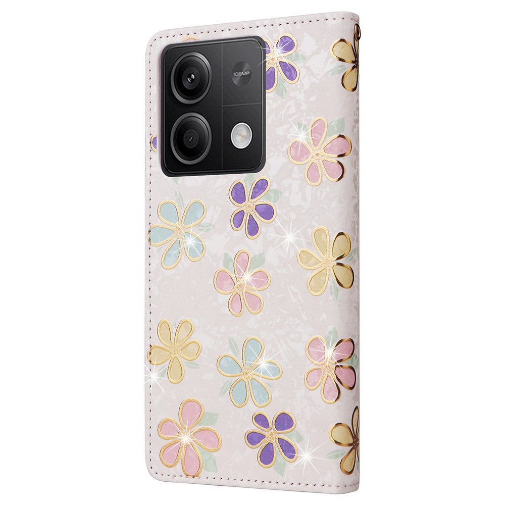 For Xiaomi Redmi Note 13 5G Wallet Case RFID Blocking Lacquered Leather Cover