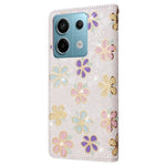Xiaomi Redmi Note 13 Pro 5G / Poco X6 5G-skal Lackerat blommigt läderplånboksfodral