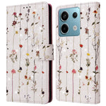 Xiaomi Redmi Note 13 Pro 5G / Poco X6 5G-skal Lackerat blommigt läderplånboksfodral