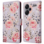 For Xiaomi Redmi Note 13 Pro+ 5G Case Leather Lacquered Phone Cover RFID Blocking