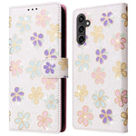 For Samsung Galaxy S23 FE Case PU Leather Lacquered Flower Stand Wallet Phone Cover