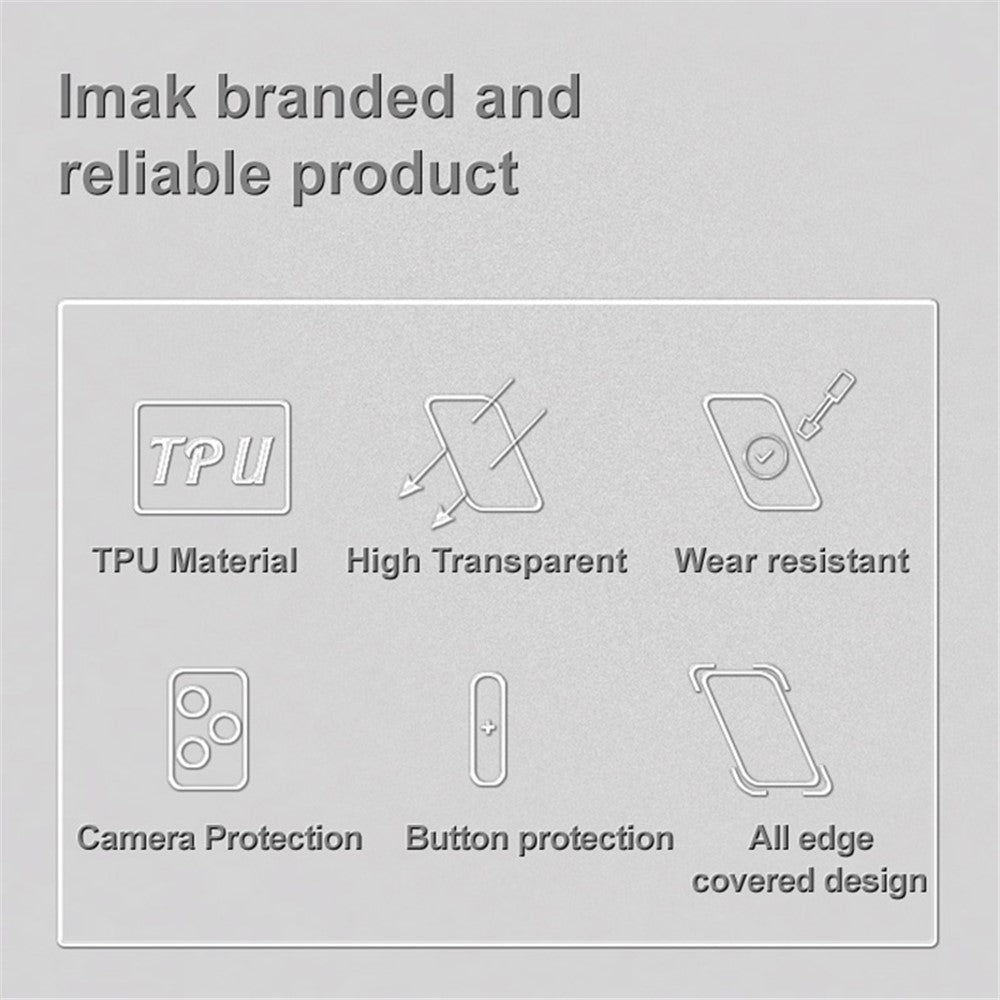 IMAK UX-5 Series For Xiaomi 14 Ultra TPU Case Slim Fit Crystal Clear Phone Cover