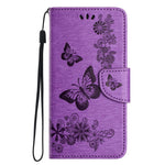 For Samsung Galaxy A15 5G Wallet Case PU Leather Butterflies Flower Phone Cover