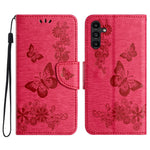 For Samsung Galaxy A15 5G Wallet Case PU Leather Butterflies Flower Phone Cover