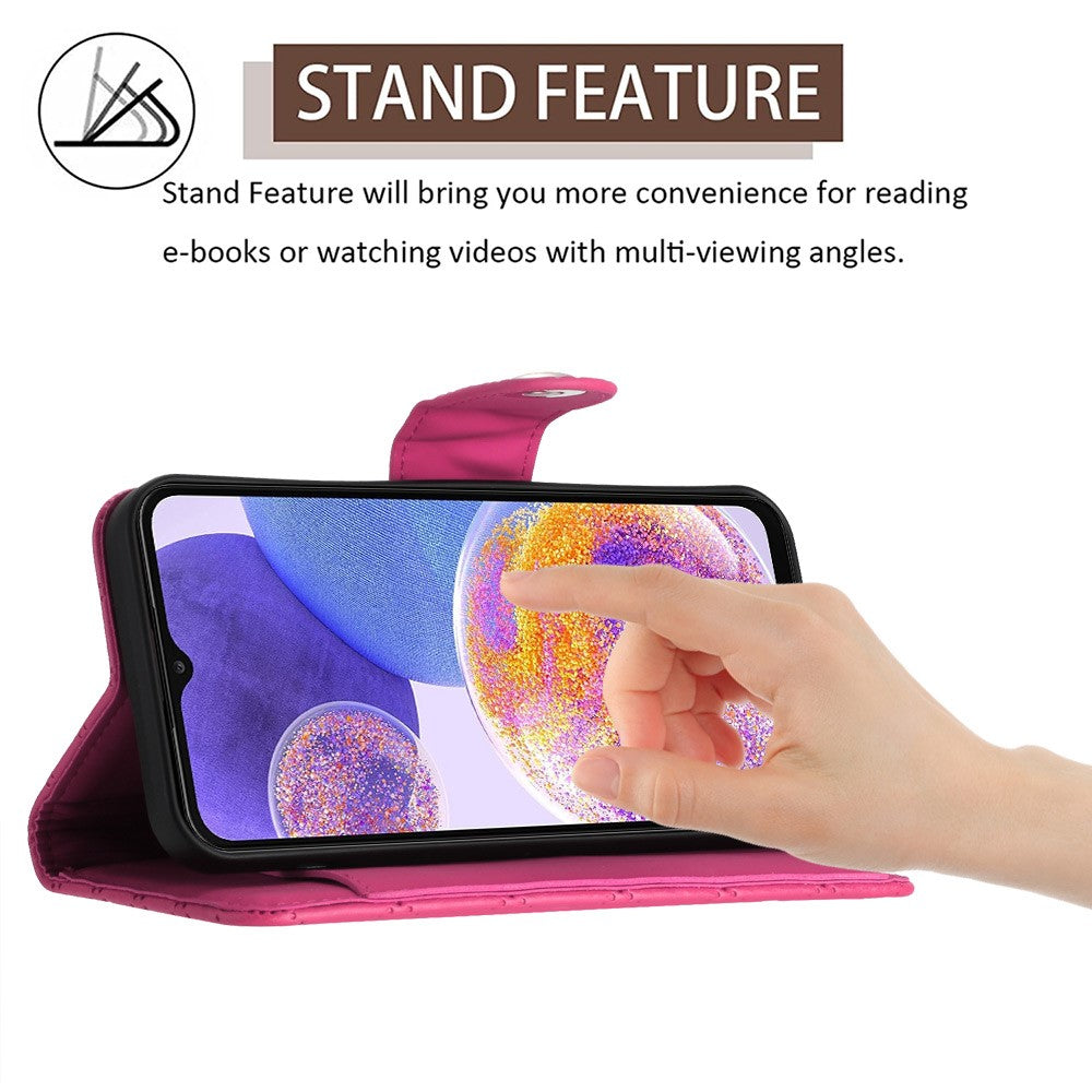 For Samsung Galaxy A33 5G Leather Case Phone Stand Cover with 7 Card Slots and Hand Strap