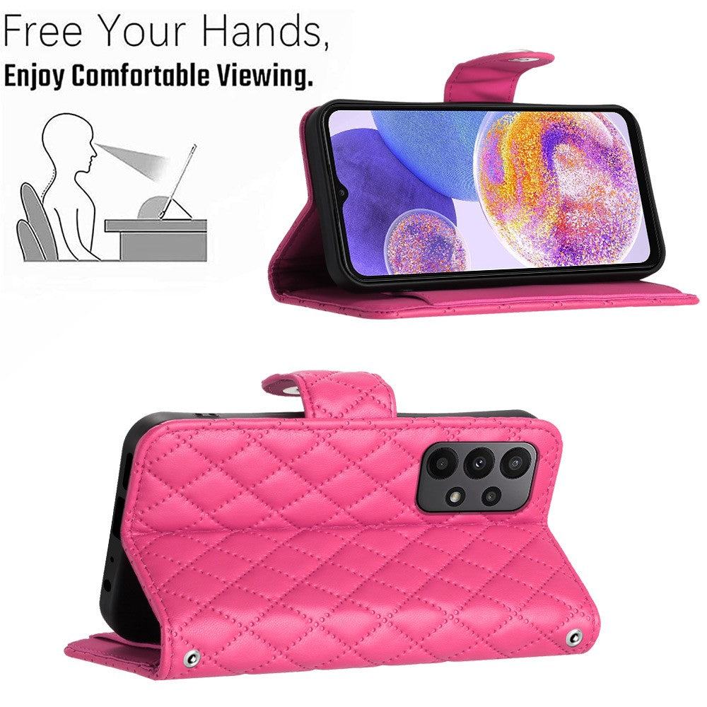 For Samsung Galaxy A33 5G Leather Case Phone Stand Cover with 7 Card Slots and Hand Strap