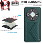 YB Leather Coating Series-8 Til Honor X9b 5G / Magic6 Lite 5G Standercover RFID-blokerende Kortlommer Telefoncover