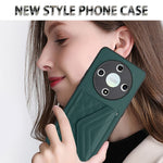 YB Leather Coating Series-8 Til Honor X9b 5G / Magic6 Lite 5G Standercover RFID-blokerende Kortlommer Telefoncover