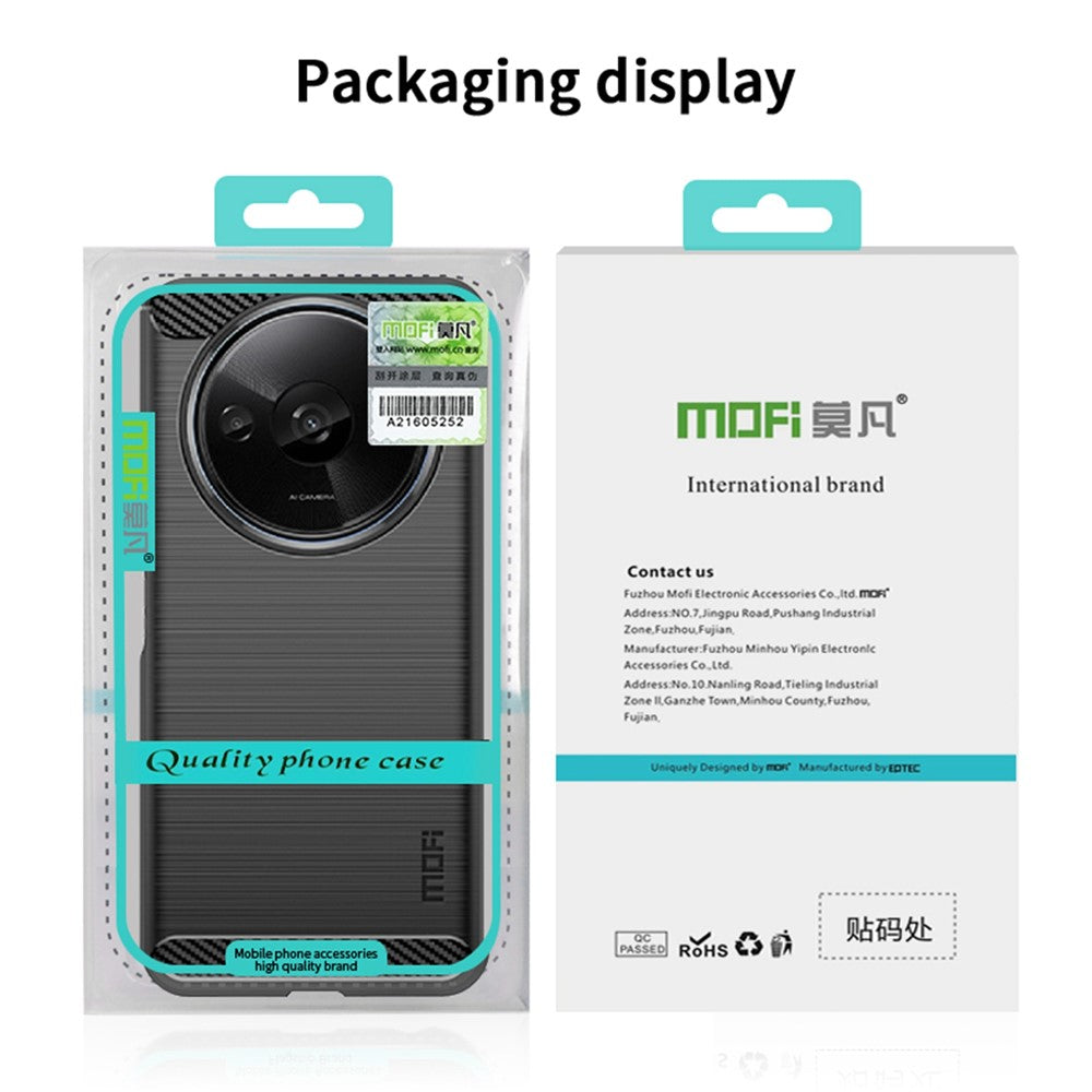 MOFI JK TPU Series-1 For Xiaomi Redmi A3 / Poco C61 4G Protective Case TPU Phone Cover Carbon Fiber Texture