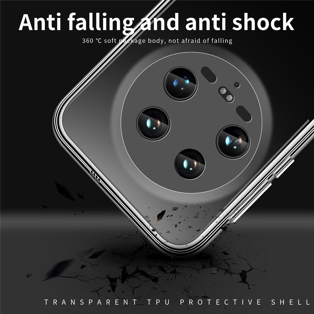 MOFI För Xiaomi 14 Ultra TPU-skal Transparent mobilskydd Reptåligt